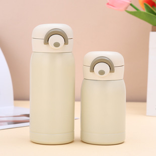 New Style Simple Bouncing Cup Student Small Capacity Pea Cup Mini Pocket Cup Portable 304 Stainless Steel Thermos Cup