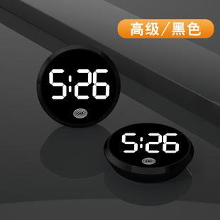 Factory direct car clock electronic watch live alloy round touch meter digital clock multi-color lights optional