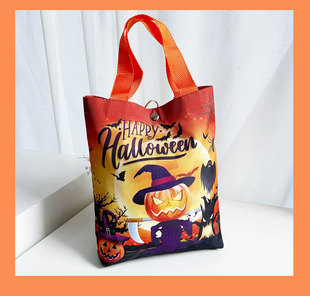 Wholesale Cross-border Halloween Felt Bag Candy Hand Gift Tote Bag Easter Gift Bag Portable Storage Bag