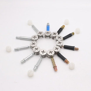 Furniture two-in-one connector woodworking screw assembly plate bed wardrobe hardware accessories nut eccentric lock buckle