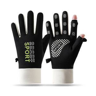 Warm gloves for men and women lovers autumn and winter riding fleece-lined thickened outdoor anti-slip touch screen windproof and cold-proof L01