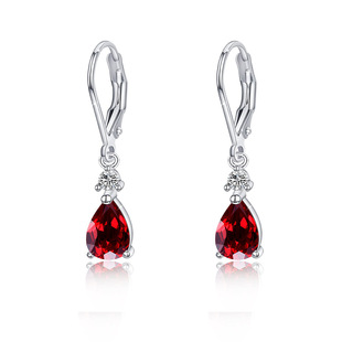 Cross-border e-commerce Amazon specializes in light luxury water drop copper zircon earrings female temperament high-end Joker earrings wholesale