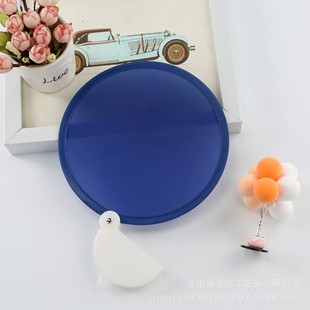 Source Factory Mini Folding Fan Automatic Folding Frisbee Fan Folding Frisbee Cartoon Portable Fan