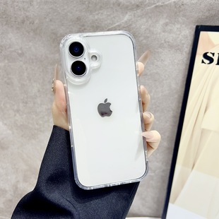 Применимо к Apple 16 прозрачный чехол для телефона iphone15 акриловый чехол 2-в-1 16E анти-падение promax