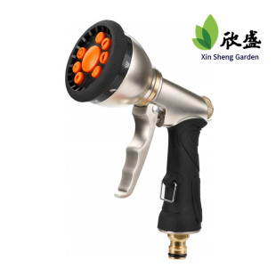 Metal spray gun garden car wash zinc alloy nine function high pressure water gun garden water pipe tool