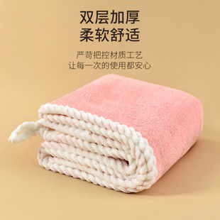 in stock twist hemming dry hair cap double thick women's absorbent coral fleece microfiber shower cap headscarf wholesale
