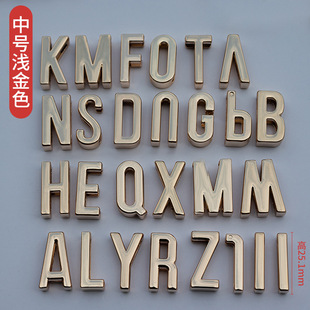 Zhenming zinc alloy 26 English diamond letter accessories hollow wear with letters luggage clothing bracelet hardware accessories