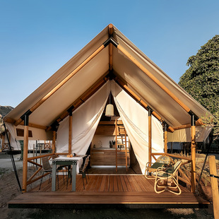 Outdoor Accommodation Light Luxury Camping Base Wooden House Tent Resort Ecological Garden Wild Luxury Travel Homestay Hotel Tent