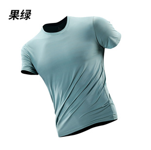 Summer Couple's Ice Cool Breathable Quick-drying T-shirt Outdoor Running Sports Sweat-absorbent Quick-drying Clothes Loosen T-shirt