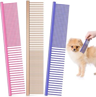 Cross-border Pet Comb Beauty Comb Dog Brush Pet Supplies Rai Comb Teddy Golden Hair Comb Amazon Stainless Steel Comb