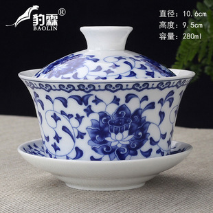 Sanchai Bowl with Lid Bubble Cup Single Tea Bowl Kung Fu Tea Set Extra Large Thickened Anti-scalding suit Xu Xiao