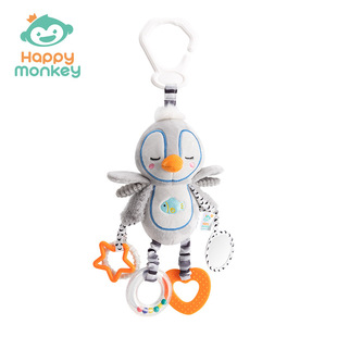 Happy monkey новый ребенок умиротворение куклы повешенные кровати погремушки колокольчики новорожденный подарок головоломки