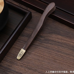 Tea clip tweezers ebony solid wood bubble tea cup tea clip kung fu tea set accessories anti-slip upgrade metal head