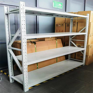 Medium shelf combined four-layer standard warehouse shelf blue in stock storage shelf e-commerce warehouse shelf