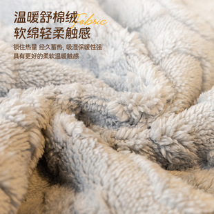 Solid Color Cotton Velvet Sofa Cushion Light Luxury Advanced Sense Plush Cushion Thickened Non-Slip Sofa Cover Cloth Cover Cross-Border Cover