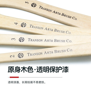 Zhongsheng painting material bristle long rod oil painting brush art water paint acrylic wall painting background brush barbecue board brush