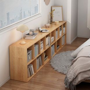 Simple Bookshelf Floor Storage Rack Household Storage Cabinet Storage Cabinet Removable Double-Layer Bookcase Storage Cabinet