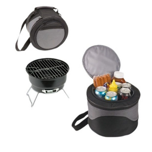 Ice bag barbecue oven BBQ portable insulation bag tool full set factory Small Size Mini round barbecue grill