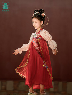 Autumn children's costume girls Hanfu national style princess skirt Han element bubble sleeve national style dress a generation of hair