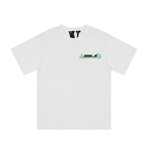 Tao Street Chao бренд Vlone летний новый большой V-образный женский женский повседневный хлопчатобумажная футболка с короткими рукавами