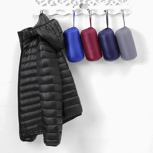 Free shipping lightweight hooded down jacket men's winter fashion brand new men's jacket warm white duck down feather 2023
