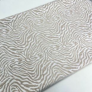 New Modern Style Gold Silk Zebra Jacquard Fabric Women's Bag Jacquard Fabric
