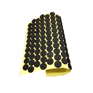 Black Round Eva Foam Foot Mat Self-adhesive Back Adhesive Shock Absorption Wear-resistant Furniture Table and Chair Anti-slip Gasket Eva Foot Mat