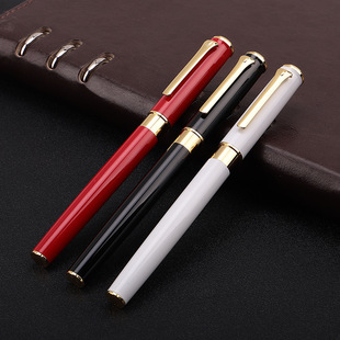 Wholesale Business Black Metal Signature Pen Set Advertising Gift Pen Printable LOGO Metal Gel Pen Ball Pen