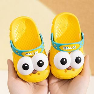 2025 New Summer Cartoon Cute Children's Toe Cave Shoes Wear-resistant Non-slip Home Outfit Sandals