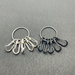 Outdoor portable small hanging buckle key ring mini hook key chain simple spring safety Hook Lock