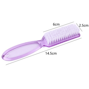 Nail Tools Long Handle Brush Square Head Nail Brush Dust Brush Clear Plastic Nail Dust Cleaning Brush Shoe Brush Wholesale