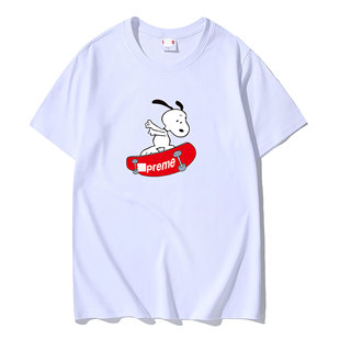 sup short-sleeved bottoming shirt solid color t-shirt lovers loose trendy basic men's t-shirt street trendy t short-sleeved optional