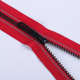 No.5 Color Cloth with Zipper Glue Teeth Resin Zipper Backpack Clothes Jacket Zipper Plastic Resin Zipper