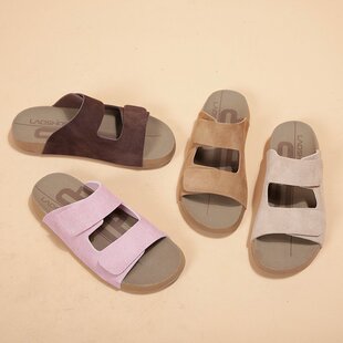 Cowhide Version ~ Zhao Zhaoyi's Same Style Toast Slippers for Women 2025 Summer New Thick-Soled Boken Sandals for Outer Wear