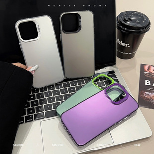 Aurora Лазерный iphone16 подходит для 15Pro max чехол для телефона 12 Apple 13 сплошной цвет гальваники 14 расширенный смысл