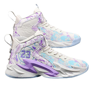 No.23 Alphabet New Style Basketball Shoes High-top War Boots Children's Boys Middle School Students Training Running Shoes Women's Sports