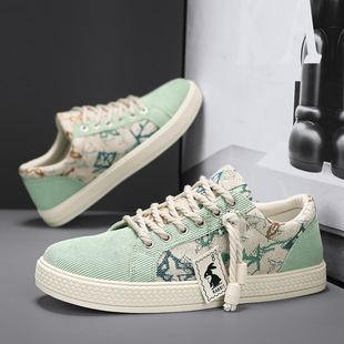 2025 Summer New Canvas Men's Shoes Dopamine Color Casual Shoes Men's Daily Canvas Shoes Student Canvas Shoes