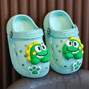 Cave shoes girls children baby girls outdoor wear thick-soled beach casual cartoon summer wrap shoes non-slip wholesale
