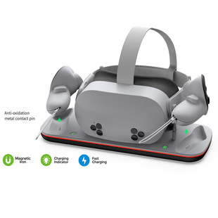 Meta Quest 3S VR шлем зарядная база Quest3 ручка универсальный контакт сиденья заряда светодиодная лента