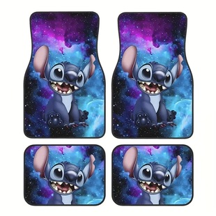 Factory Straight Hair TEMU Hot Cartoon Mickey Mouse Car Mats Universal Dirt-resistant Wear-resistant Easy-care Four-piece Set