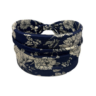 TEMU Cross Border Hair Band Geometric Print Bohemian Spring and Summer Headwear Vintage Knot Women Hair Headband