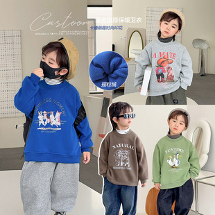 [fashion warm] X4030 boys fleece-lined sweater winter autumn and winter new children's western style jacket warm tide
