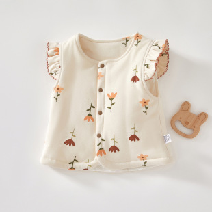 Children's Vest Autumn and Winter Baby Cotton Thickened Baby Base Clothes Newborn Baby Cotton Warm Winter Waistcoat