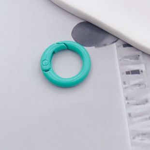 In stock paint zinc alloy spring ring round buckle jewelry accessories open spring buckle card ring Book Ring color spring ring