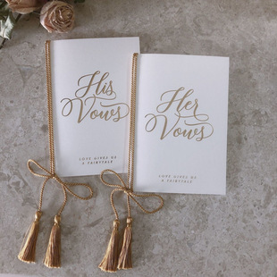 Vow card new wedding bride and groom vow this speech declaration wind small fresh beautiful hand independent station generation