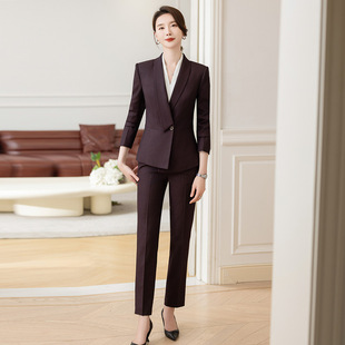 Zihong zihong Professional Suit suit Women's Autumn Hotel Reception Work Clothes Temperament Waist Jacket 8051