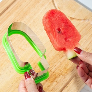 Creative Simple Watermelon Cutter Model Watermelon Cutter Ice Cream Popsicle Shape Stainless Steel Fruit Segmentation Tool