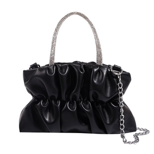 Fashion casual shoulder bag small square bag retro handbag women's 2023 Summer new niche fashion messenger bag