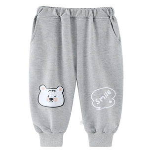 Spring and Autumn New Children's Pants Children's Single Pants Threaded Mouth Casual Pants Girls' Pants Boys' Baby Outer Wear Pants Sports Pants