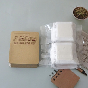 Hanging Ear Coffee Outer Bag Kraft Paper Aluminum Foil Bag 100+100 Hanging Ear Filter Bag Packaging Bag Hanging Ear Coffee Filter Paper Bag